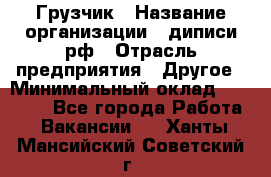 Грузчик › Название организации ­ диписи.рф › Отрасль предприятия ­ Другое › Минимальный оклад ­ 13 500 - Все города Работа » Вакансии   . Ханты-Мансийский,Советский г.